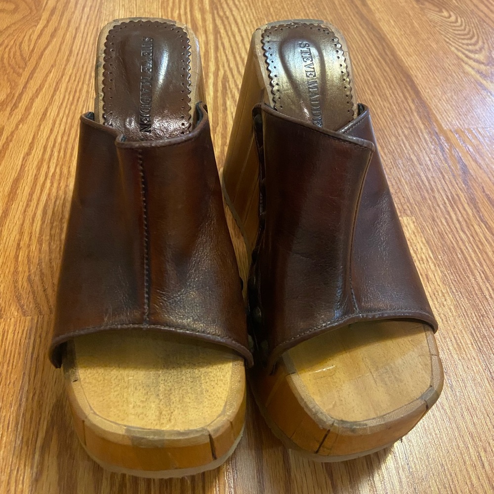 Vintage Wooden Steve Madden Platforms